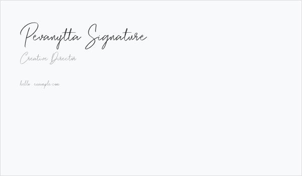 Pevanytta Signature Business Card