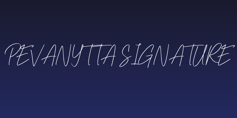 Pevanytta Signature Social Header