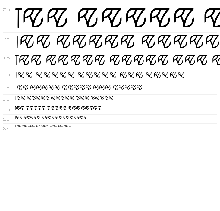 Pevitta Typeface Demo Waterfall