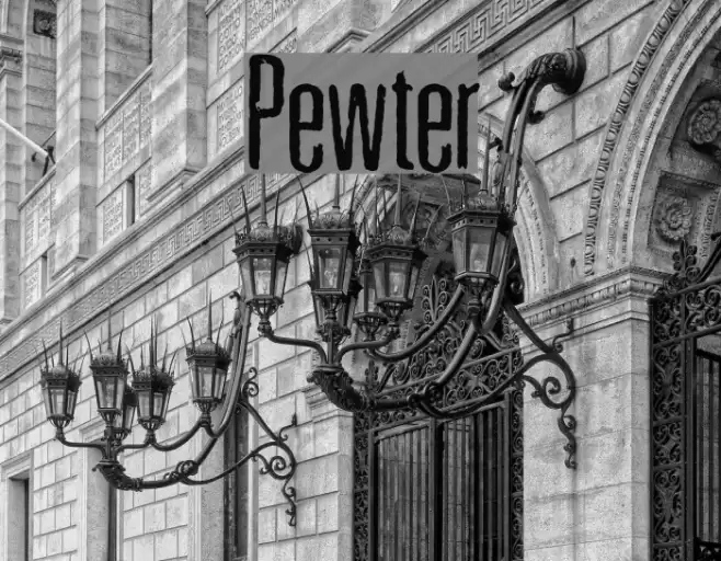 Pewter Font examples