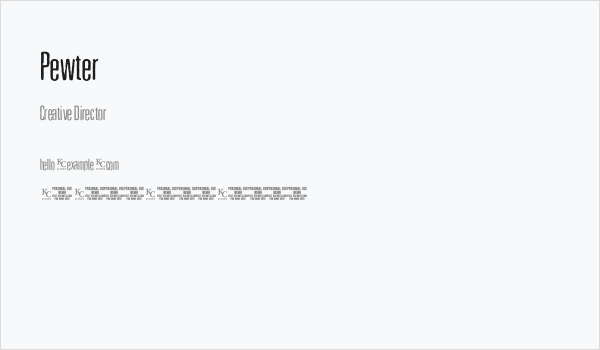 Pewter Business Card