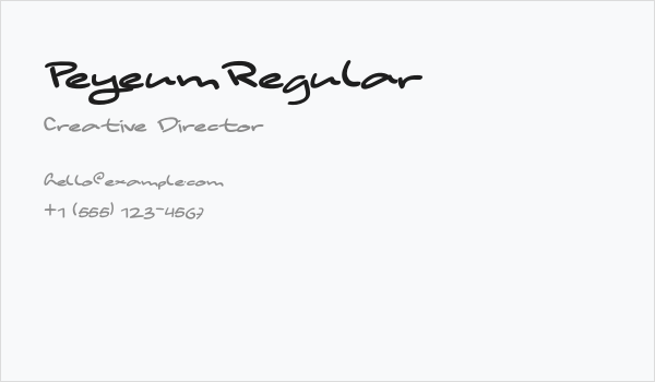 PeyeumRegular Business Card