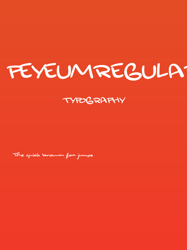 PeyeumRegular Poster