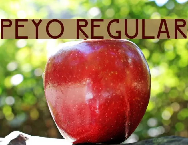 Peyo Regular Example 1