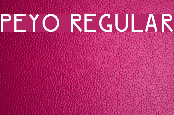 Peyo Regular Font examples