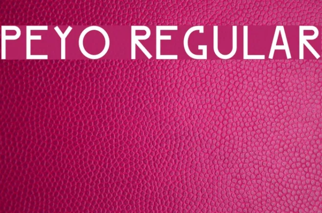 Peyo Regular Example 2