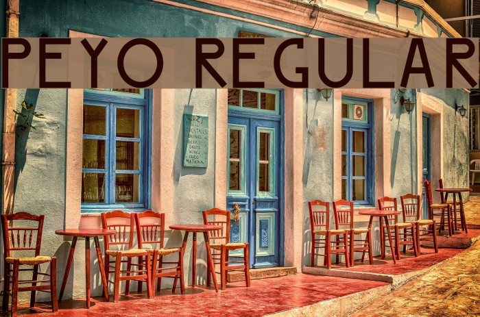 Peyo Regular Font examples