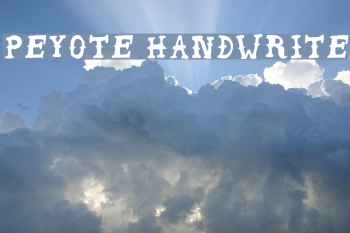 Peyote Handwrite Example 3