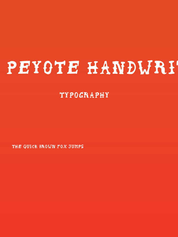 Peyote Handwrite Poster