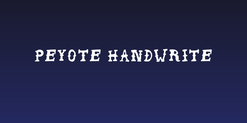 Peyote Handwrite Social Header
