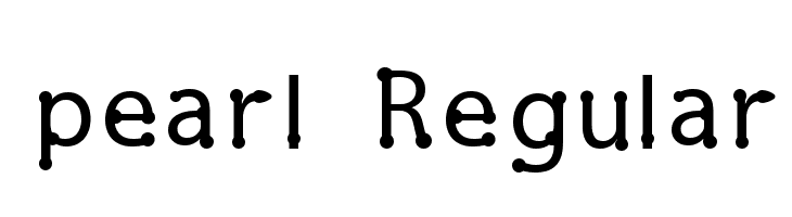 pearl Regular  font caratteri gratis