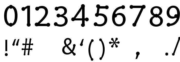 pearl Regular Font OTHER CHARS