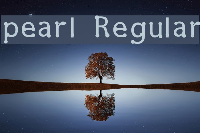 pearl Regular Font examples