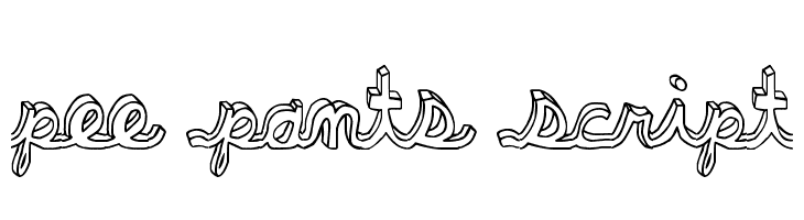 pee pants script Font