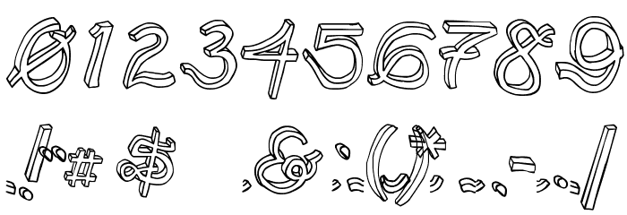 pee pants script フォント その他の文字