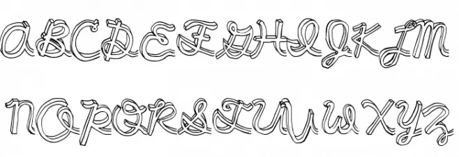 pee pants script Schriftart Groß
