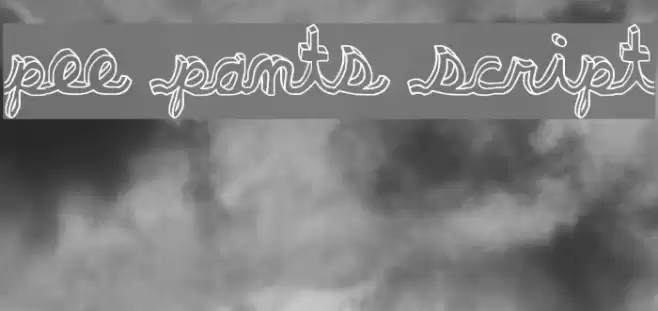 pee pants script フォント examples