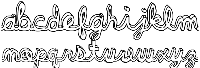 pee pants script フォント 小文字