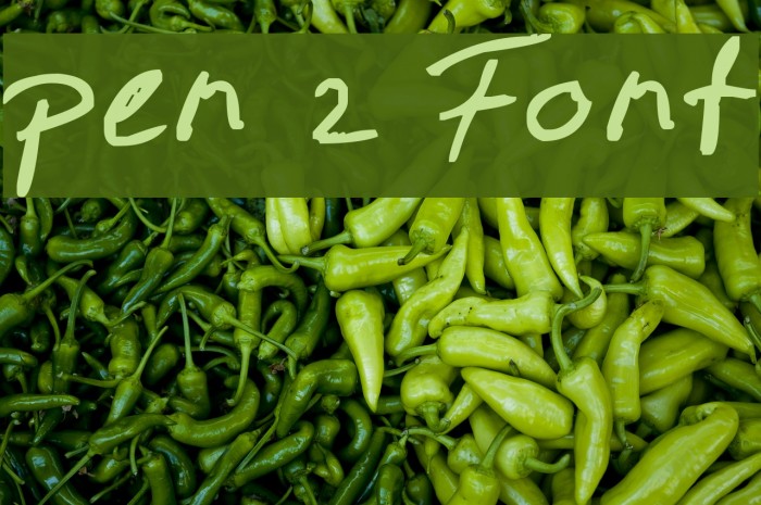 pen 2 Font examples