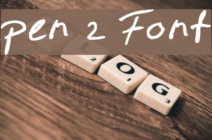 pen 2 Font examples