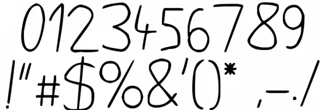 pencilCASE Font OTHER CHARS