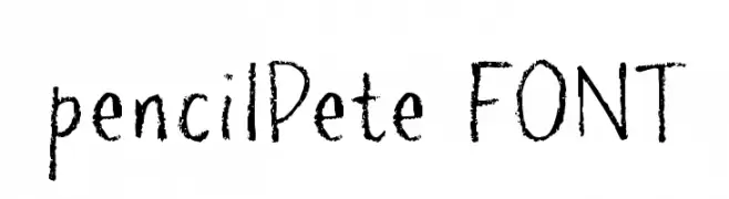 pencilPete FONT  les polices de caractères gratuit tlcharger