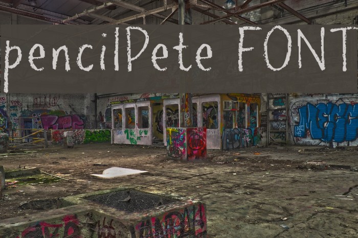 pencilPete FONT Font examples