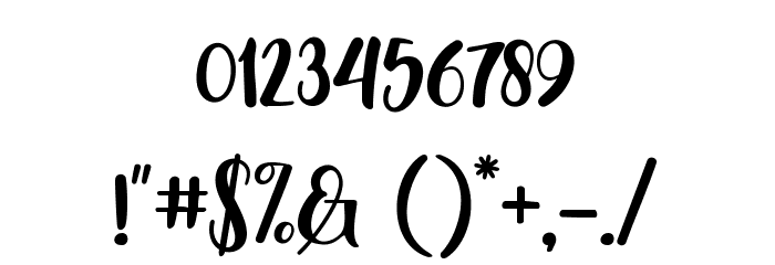 pequescript Font OTHER CHARS