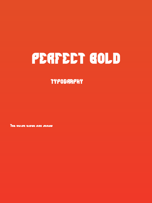 perfect Bold Poster