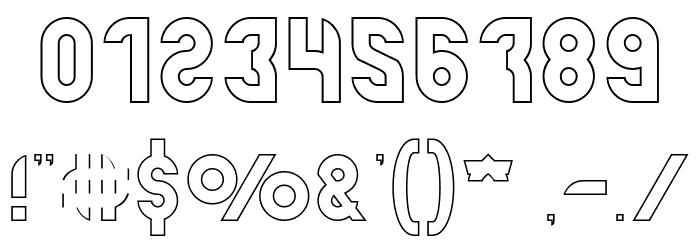 perfect-Hollow Font OTHER CHARS