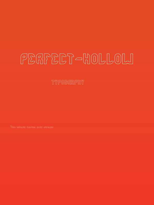 perfect-Hollow Poster