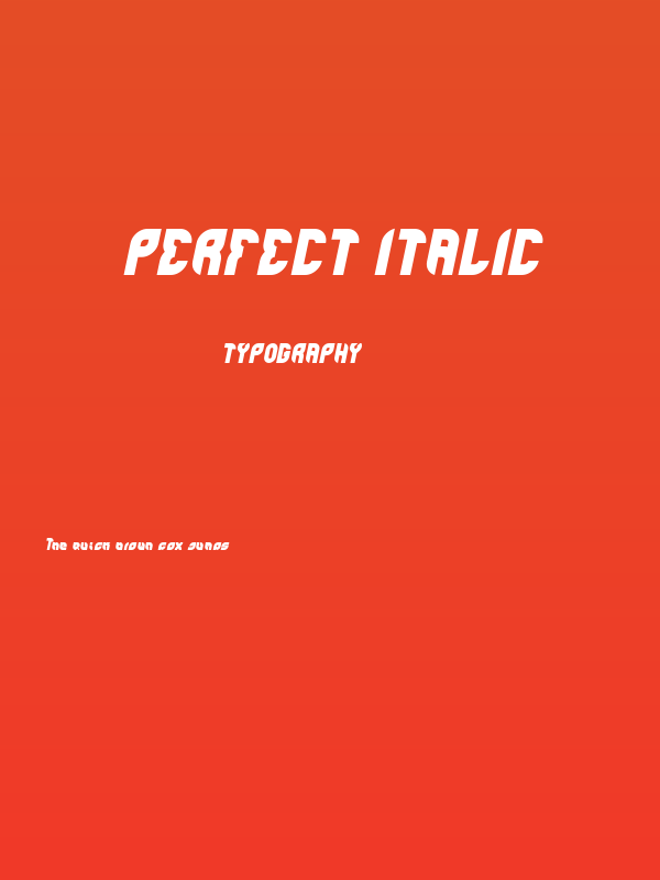 perfect Italic Poster