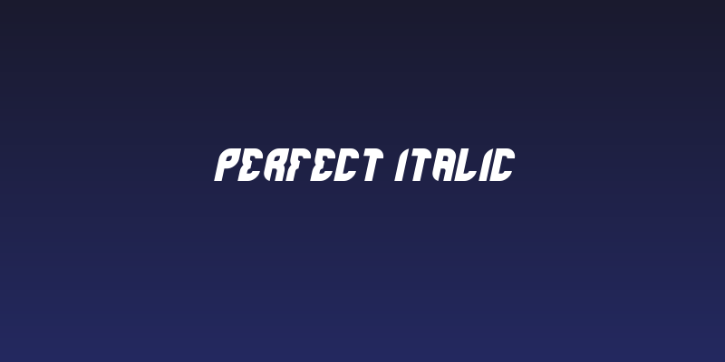 perfect Italic Social Header