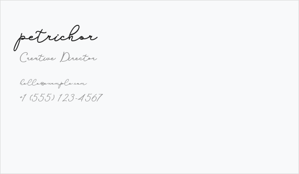 petrichor Business Card