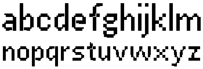 PF Easta Seven Condensed Caratteri MINUSCOLO