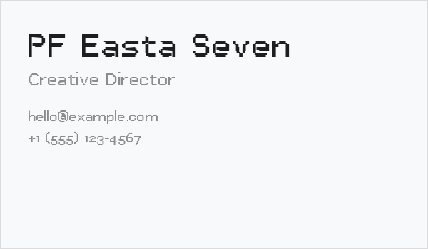 PF Easta Seven Business Card
