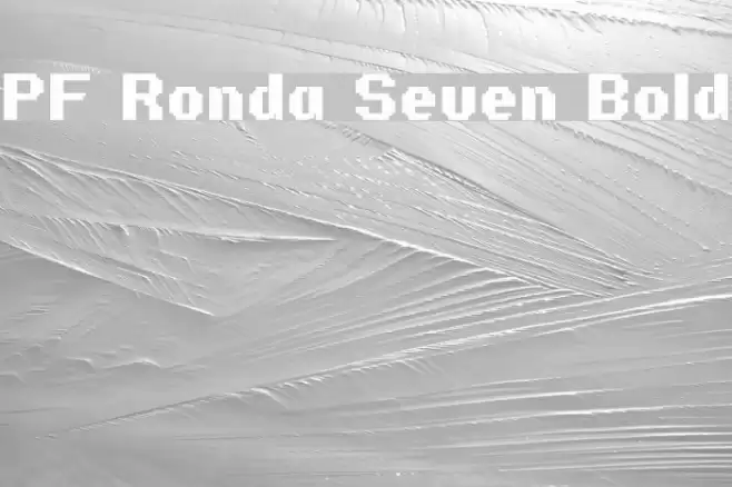 PF Ronda Seven Bold Font examples