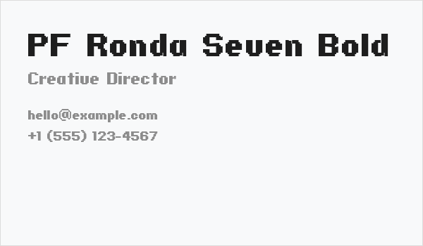 PF Ronda Seven Bold Business Card