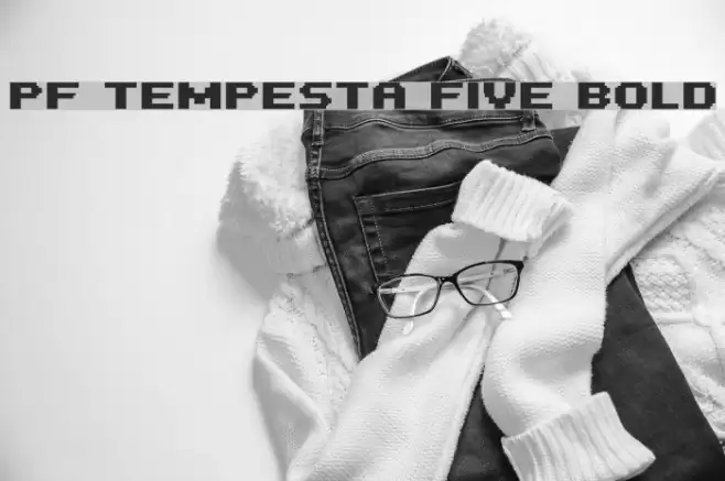 PF Tempesta Five Bold Caratteri examples