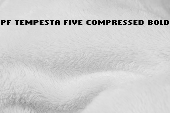 PF Tempesta Five Compressed Bold フォント examples