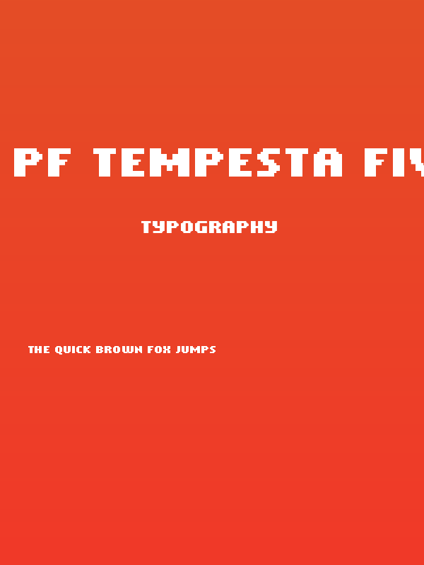 PF Tempesta Five Compressed Bold Poster