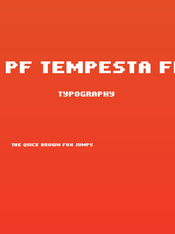 PF Tempesta Five Condensed Bold Poster