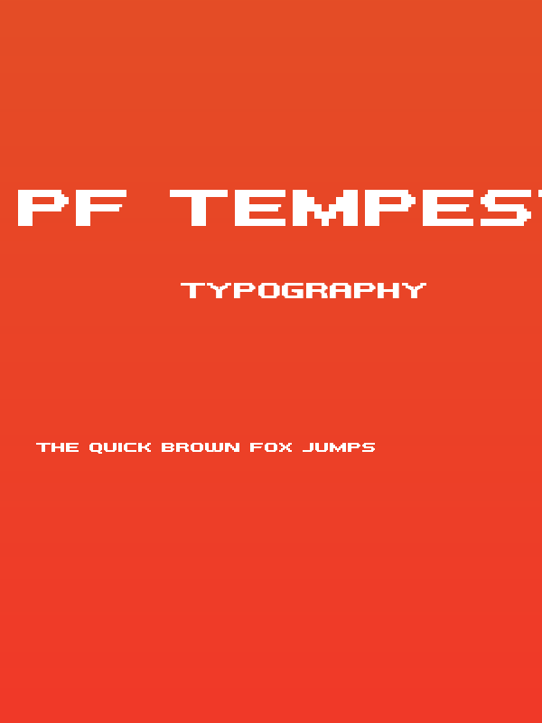 PF Tempesta Five Extended Bold Poster