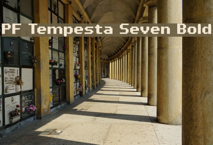 PF Tempesta Seven Bold Font examples