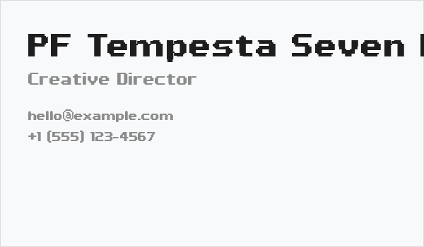 PF Tempesta Seven Bold Business Card