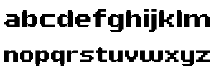 PF Tempesta Seven Bold Font LOWERCASE