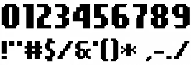 PF Tempesta Seven Compressed Bold Font OTHER CHARS
