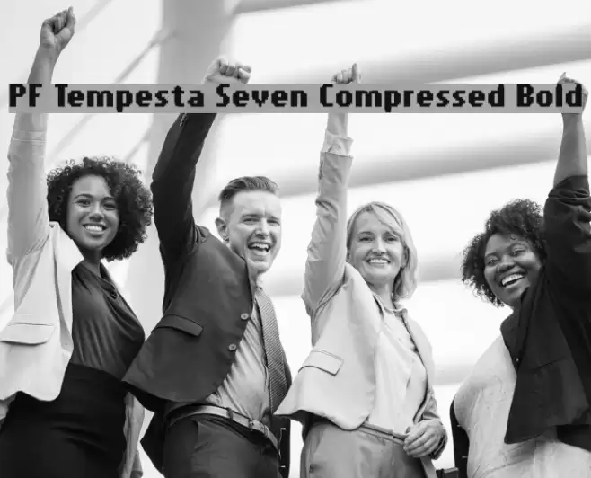 PF Tempesta Seven Compressed Bold Font examples