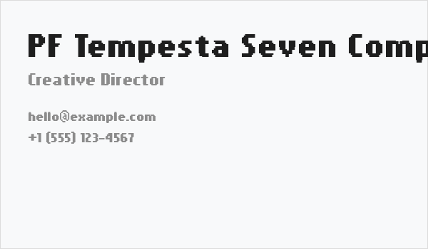 PF Tempesta Seven Compressed Bold Business Card