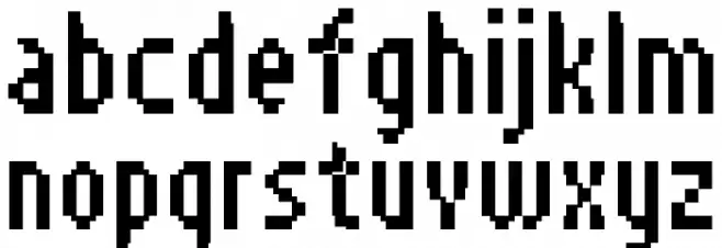 PF Tempesta Seven Compressed Schriftart Kleinbuchstaben